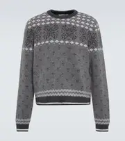 [Thom Browne] Thom Browne Jacquard wool sweater UK 46 grey