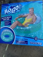 H20 Go Glitter Dream Tube Bestway Pool Float Back Rest & Handles