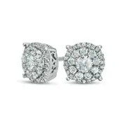 0.5 CT. T.W. Composite Diamond Stud Earrings in 10K White Gold