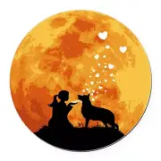 SUN DOG ANIMAL GIRL WOLF Pendant Charm On 925 Sterling Silver 20" Necklace Gift