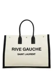 [Saint Laurent] Saint Laurent-Rive Gauche Tote Bianco/Nero-Uomo OS