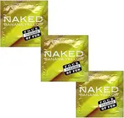 Four Seasons Naked Banana Flavoured Condoms - Ultra Thin - Lubricated - Bulk Pack of 144