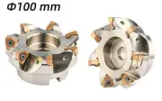 Metal Face Milling Cutter Head Disk Steel Double Sided Hexagonal Insert Tool