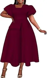 [Afrilisco] African Clothes for Women Wedding Fashion Satin African Dresses Dashiki Party Outfits Casual Lady Satin Dresses
