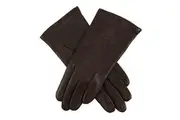 Dents Womens Emma Three-Point Leather Gloves - Mocca Brown