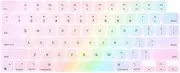 CaseBuy Keyboard Cover for 2025-2023 MacBook Air 15 & 13.6 M4 M3 M2 A3241 A3114 A2941 A2681 A3113 A3240, 2024-2021 MacBook Pro 14 & 16 A2779 A2918 A2780 A2991 M4 M3 M2 M1 Pro/Max Protector -Rainbow