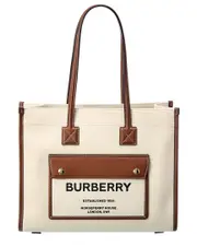 Burberry Freya Small Canvas & Leather Tote