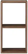 MUJI 37265622 Stacking Shelf, 2-Tier, Walnut Material, Width 16.5 x Depth 11.2 x Height 32.2 inches (42 x 28.5 x 81.5 cm)