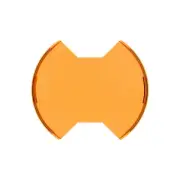 KC HiLiTES SlimLite 8in. LED Fits Light Shield (Amber) - Part 5208