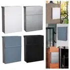 Wall Mount Mailbox Drop Box Post Letter with Lock Metal Postbox Vintage Key Lock