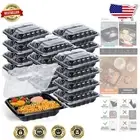 Eco-Friendly Stackable Clamshell Food Containers - Perfect for On-the-Go Meals