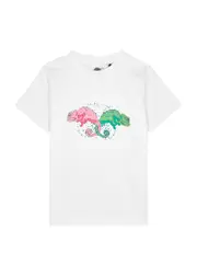 Boardies Reptilia Printed Cotton T-shirt - White - 11-12Y (12 Years) 11-12Y (12 years)