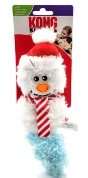 KONG Holiday Christmas Kickeroo Snowman Catnip Plush Cat Toy 10"