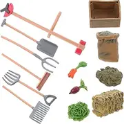 UPKOCH 13Pcs Miniature Farm Tools Realistic Farm Accessories for for Role Playing Games and Home Decor