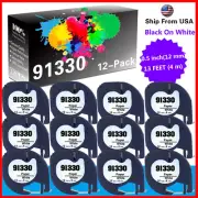12PK 91330 Black on White LetraTag LT-100T 1733013 Handheld Label Maker