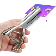 Hole Punch 2" Reach 1/4 Inch Single Hole Punch,Heavy Duty Hole Puncher Single,Pa