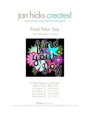 Jan Hicks Creates! - Find Your Joy - Original design by Jan Hicks