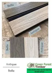 Antique / Bella Color Modelo Capped Composite Decking 140x23 Free Fixing