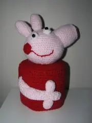 Handmade Toilet Paper Roll Cover Crochet PEPPA PIG bathroom fun decor