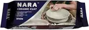 NARA Ceramic Clay - 1.10lbs, 1 Color, 1 Block, (White),Clay for Pottery, Natuaral Modeling Clay | Great for Making of Ceramic, Sculpting, Wheel Throwing, Hand Building and More!