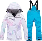 [Generic] Snow Suit Wear Outdoor Waterproof Windproof Warm Costume Winter Snowboarding Ski Jacket Strap Pant