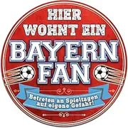 Retro Tin Sign Suitable for Bayern Football Fans 30 cm Round