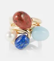 [Zimmermann] Zimmermann Mellow gold-plated ring with gemstones N gold
