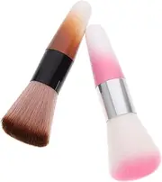 Healeved Essential Makeup Tools Set of 2 Powder Duster Brushes for Nail Art Blush and Foundation Applicati