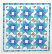 Susan Roberts Pinwheel Stars Quilt Handpainted Needlepoint Canvas