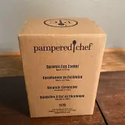 New Pampered Chef Ceramic Egg Cooker #1529