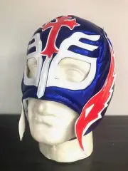 SON OF DEVIL MEXICAN WRESTLING MASK LUCHA LIBRE LUCHADOR ADULT - BLUE AND RED