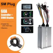 48-72V 60A 1000-3000W Electric Bicycle E-Bike Controller 2-Mode Sine Wave w/ LCD