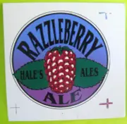 RAZZLEBERRY ALE Beer STICKER, Label w/ RASPBERRY Hale's Ales, Seattle WASHINGTON