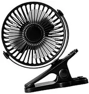 Mini Clip on Fan Battery Operated, Portable Personal Fan for Outdoors, Baby Stroller,Car Seat,Gym - Black
