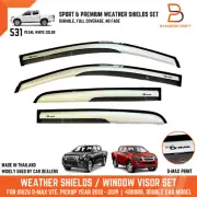 WHITE PEARL VISOR RAIN SHIELD WIND WEATHER GUARD FOR ISUZU D-MAX PICKUP 12-19