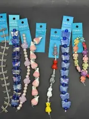 7 New Beads Strands Turtles Cats Bunnies Butterfly Pigs Dragonfly Jewelry Making