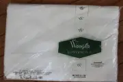 VINTAGE WAMSUTTA LUSTERCALE Double WHITE FLAT SHEET 81x108 - NEW
