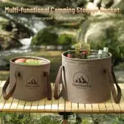 10/20L Folding Portable Bucket with Cover CarWash Fishing Bathroom Tool Silicone