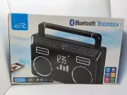 iLive Retro Bluetooth Portable Boombox w/ Digital FM Radio Power Supply iBB683B
