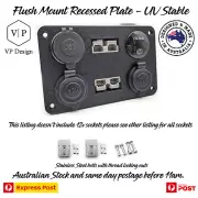 50 Amp Anderson Plug USB / Cigarette Socket Flush Mount Recessed Plate NO socket
