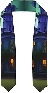 [EdWal] Black Haunted Mansion print Graduation Stole and Sash Class for Unisex Adult Honor Stole Honor Stole of 2025