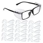 15 Pairs Eye Glasses Side Shields, Flexible Slip on Side Shields for Safety