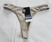 Bonds Organics Ladies WTHV ICD Mojave Smoke Ribbed Gee G String Brief Size 16