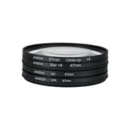 Andoer 67mm UV+CPL+Close-Up+4 +Star 8-Point Filter Circular Filter Kit Circular Polarizer Filter 67 mm