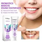 Probiotic Whitening Toothpaste Removes Bad Breath Dental 120g Stain Plate P79C