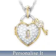 Key To Happiness Engraved Personalised Pendant Necklace