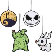 AccontOche 4Pcs Nightmare Sally Theme Car Air Freshener Hanging Fragrance Chips Zombie Bride Ghost Rearview Mirror Pendant Essential Oil Diffuser Hanging Scent Car Accessories Decor