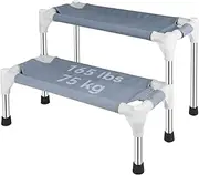 Makerfire Dog Stairs for Small Dogs (2-Step), Dog Steps for Bed/Couch, Pet Stairs for Dogs to Get on Bed