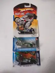 Hot Wheels Motorcycles Fright Night, Fright Bike & Rebel Ride #2245