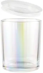 2 pack 6oz empty candle jars with lids (iridescent)